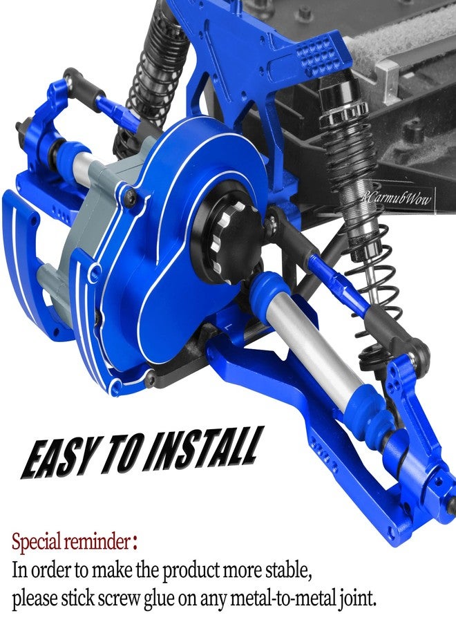 قطع غيار RcarmubWow RC Driveshafts Axle Upgrades لسيارة 1/10 Slash 2WD (VXL)، أعمدة نقل حركة أمامية وخلفية من الفولاذ الصلب CVD، قطعتان، فضي وأزرق داكن - Image 3